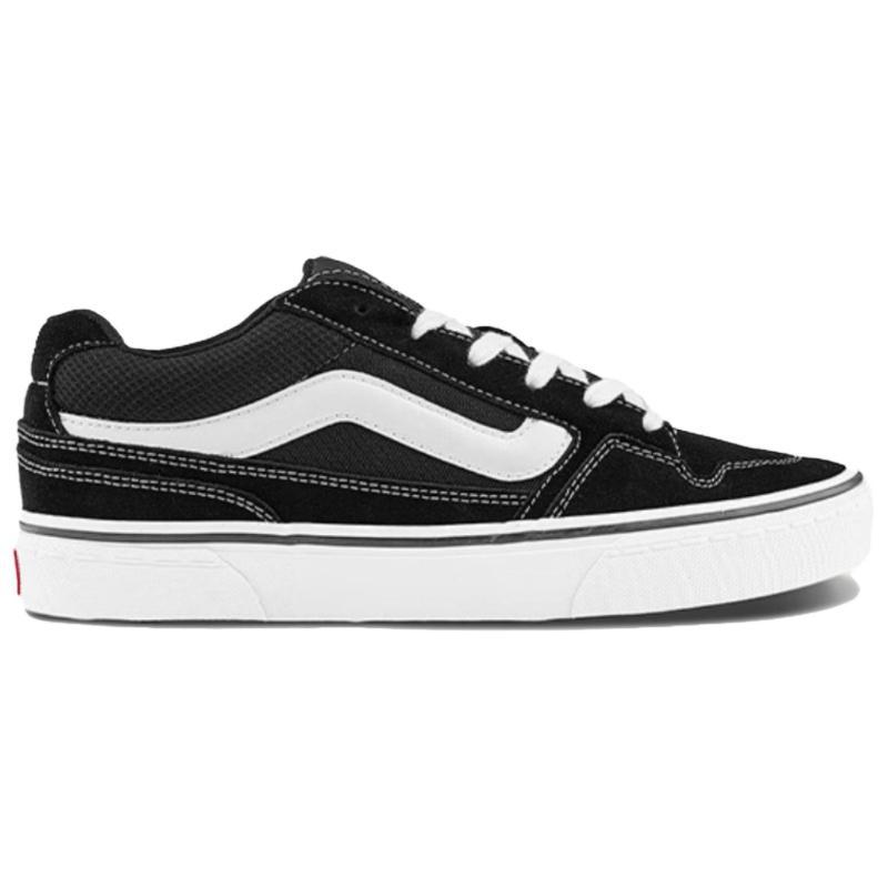 Vans Caldrone Abrasion Resistant Low top Canvas Shoes Unisex Black White Vans VN0A5JM2BA2