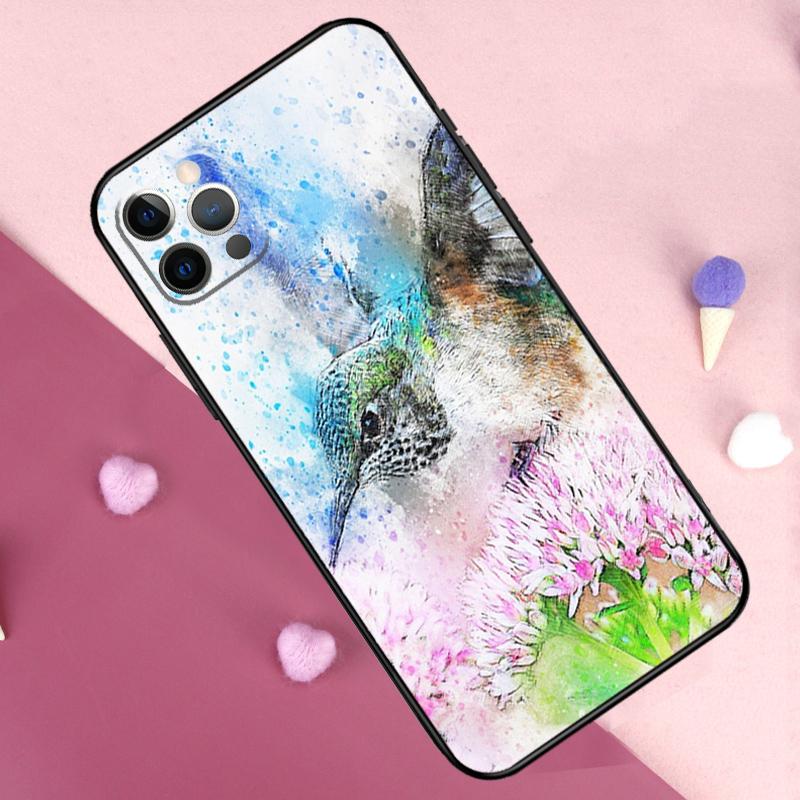 Hummingbird Phone Case For iPhone 17 Pro Max 11 14 15 16 Pro Max Plus 12 13 Mini 17 Air 16e Back Cover