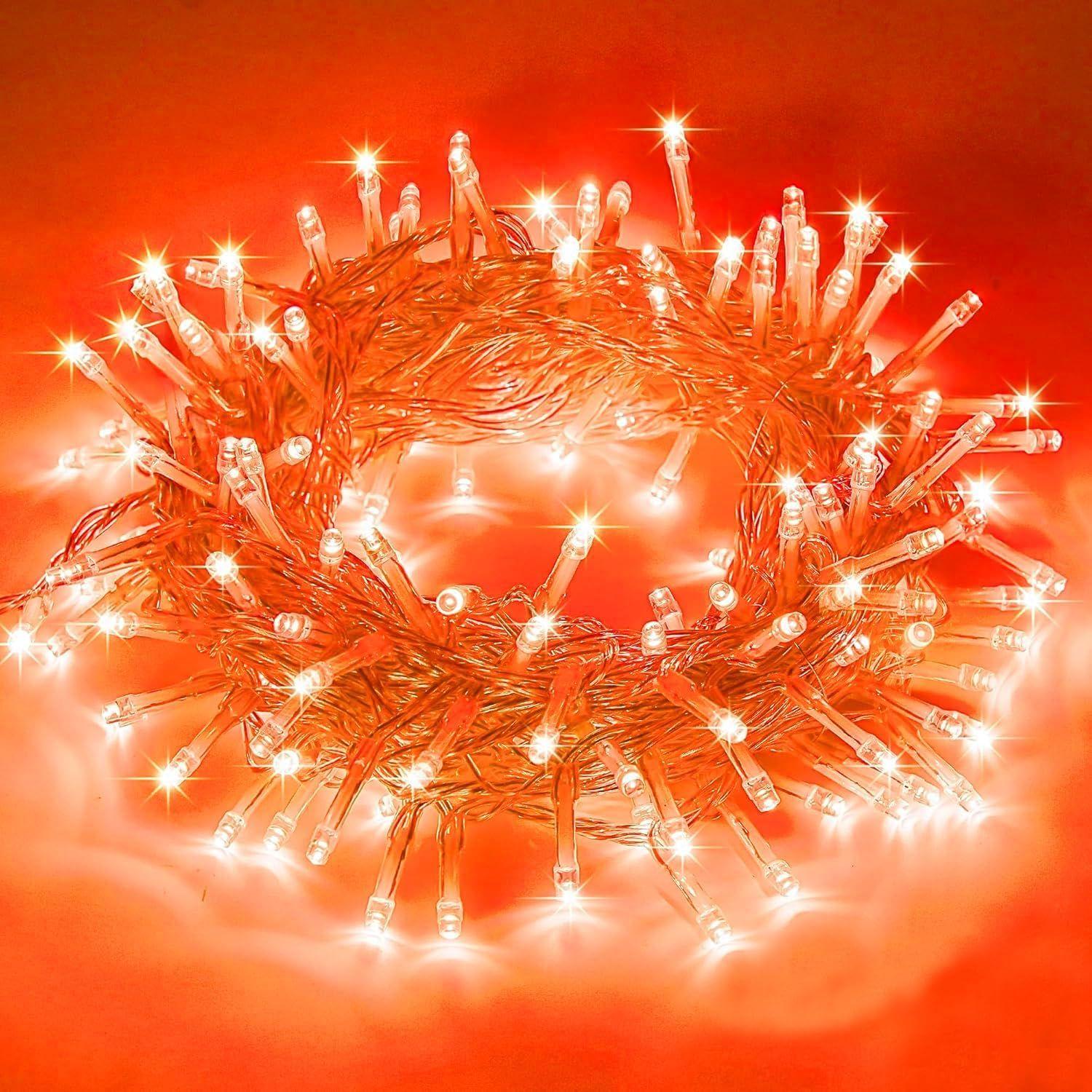 

(Pack of 1, Orange) 38 LED 10.5M Copper Power Pixel String Light | 360° Fairy Serial Jhalar Lights for Home | Diwali Lights for Decoration, Christmas