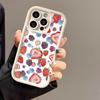Colorful Strawberry iPhone Case: Compatible with iPhone 12-16 models, precise cutouts, and anti-fall protection.