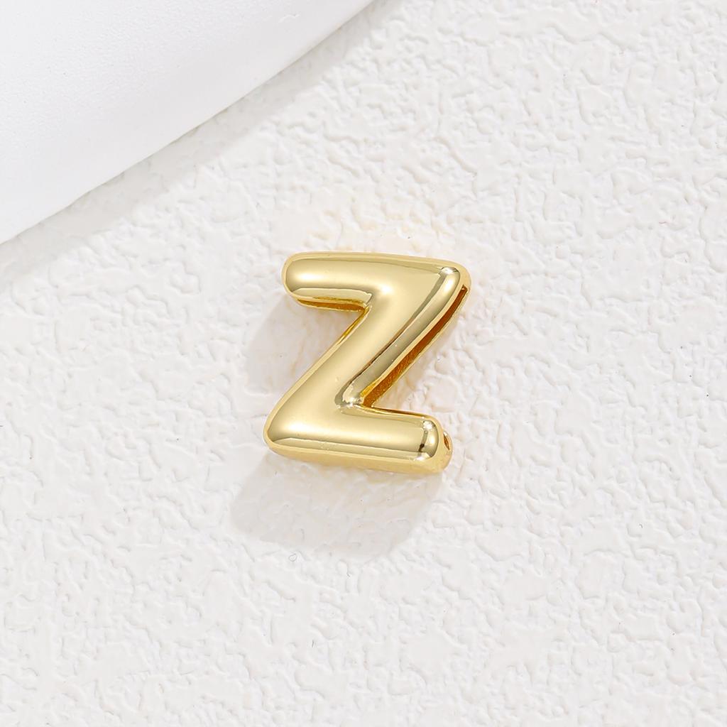 Delicate Chunky Balloon Bubble DIY Initial Letter Pendant Necklace for Women Men Stainless Steel Gold Plated Necklaces