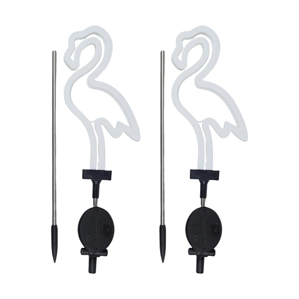 Group Flamingo Solar Light Waterproof Garden Stake Lamp Outdoor Courtyard Decoration Light Patio Walkway Light Lawn Light