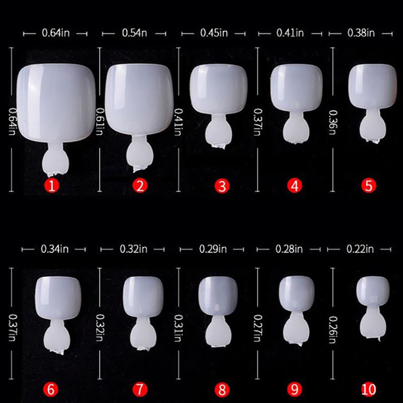 

500 шт. накладные искусственные ногти на ногах, французские кончики ногтей, маникюр телесный