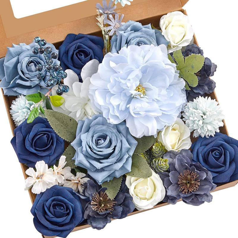 Gör-det-själv Konstgjorda Blommor Falska Rosor Skum Silkesblommor För Bröllopsbukett Arrangement Fest Babyshower Fest Heminredning