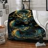 1PC Dragon Print Print Blanket, Soft Throw Blanket - Warm & Cozy for Couch, Bed, Office, and Travel yy250912194