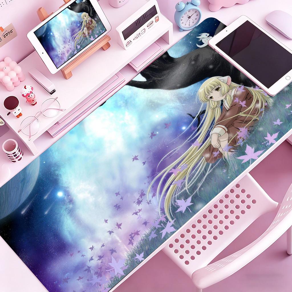 Anime CChobits Cute Chii Mouse Pad Nonslip Rubber Gamer Balance Computer Mat Decoracion Deskmat Laptop Office Large