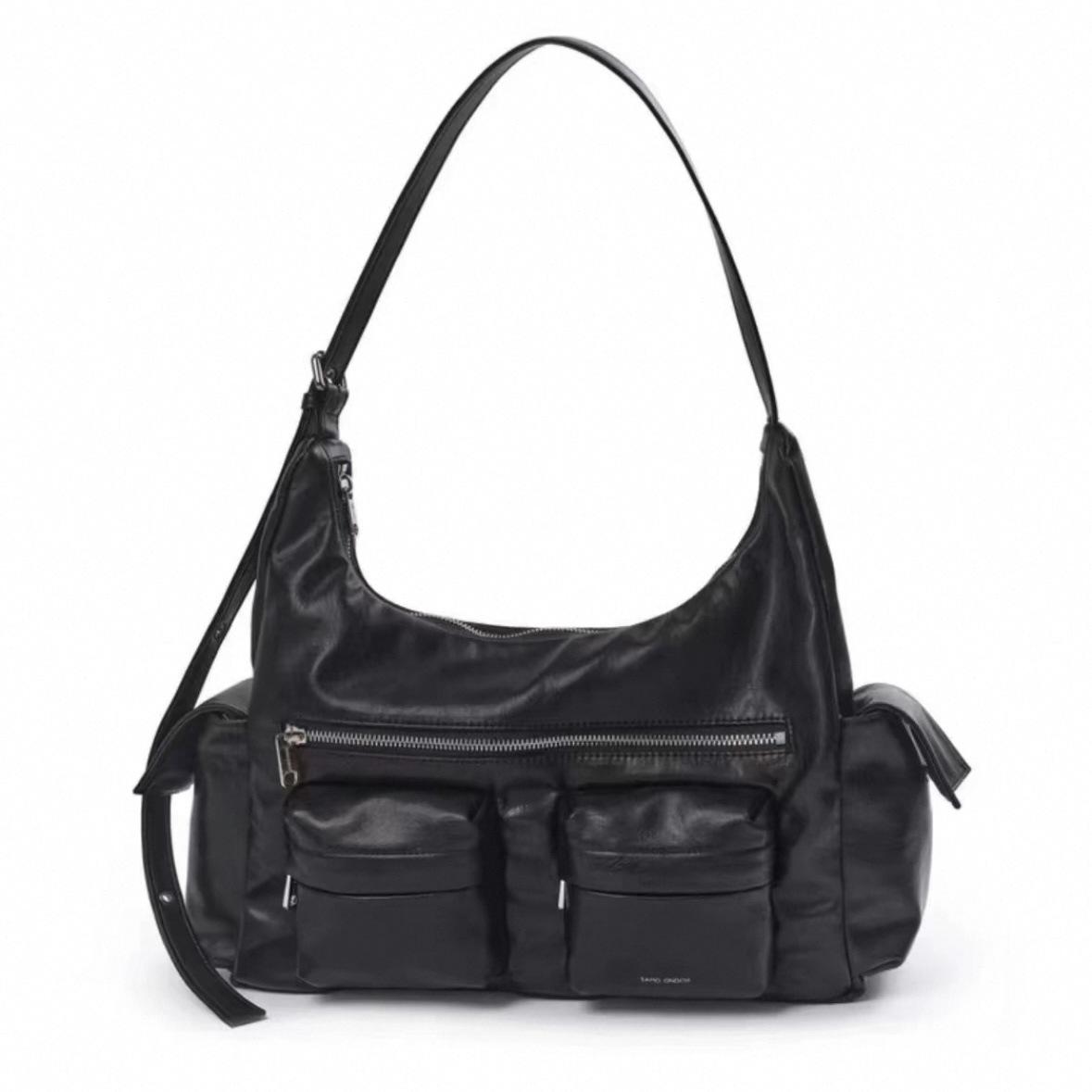 Korean niche bag bag underarm saddle bag multi-pocket messenger locomotive bag