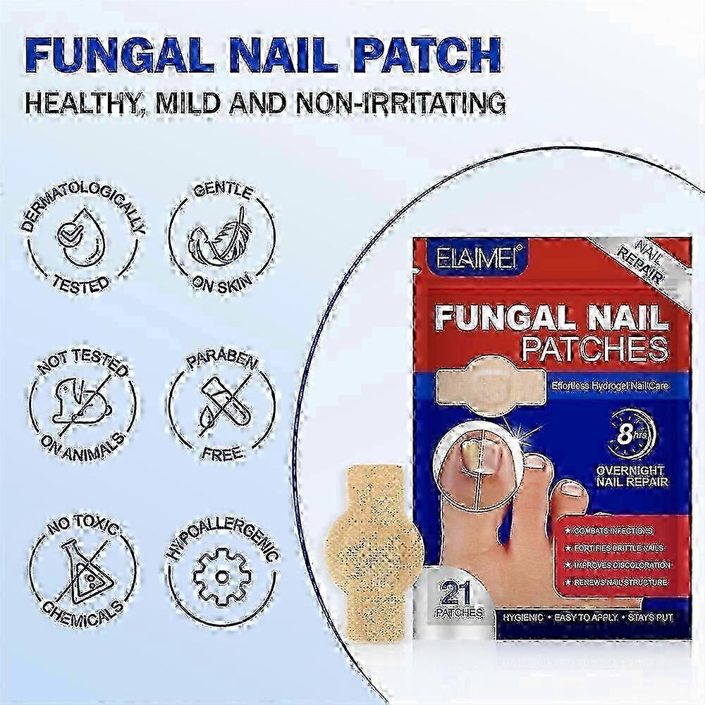Nail Fungus Patch Waterproof Nail Repair Patches Nail Ingrown Correction Stickers for Discolored Or Damaged Nails 5/4/3/2/1Pcs