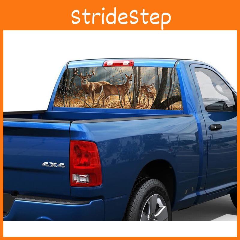 Hochwertiger Hirsch Wildtierszene Heckscheiben Grafikaufkleber für LKW SUV Van Auto