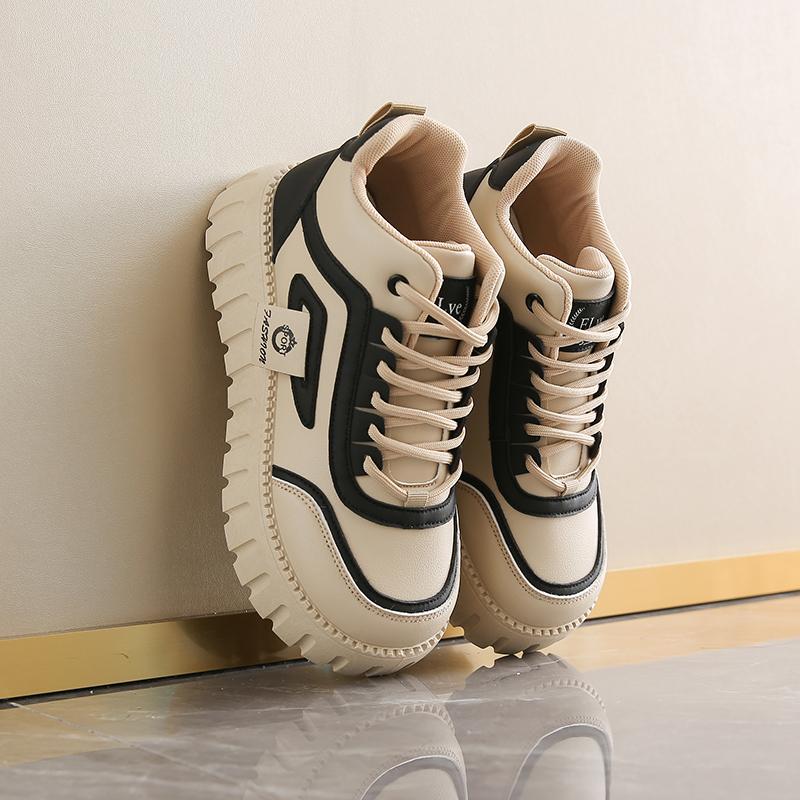 Fashion Synthetic Leather Tan Woman Boots For Lady Therapeutic Luxury Design Sneakers White Skateboard Shoes Sport Classical