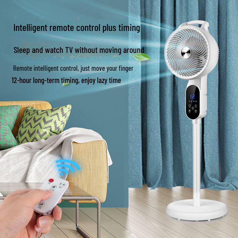 Camel Remote-Controlled Electric Floor Fan with Light and Oscillation