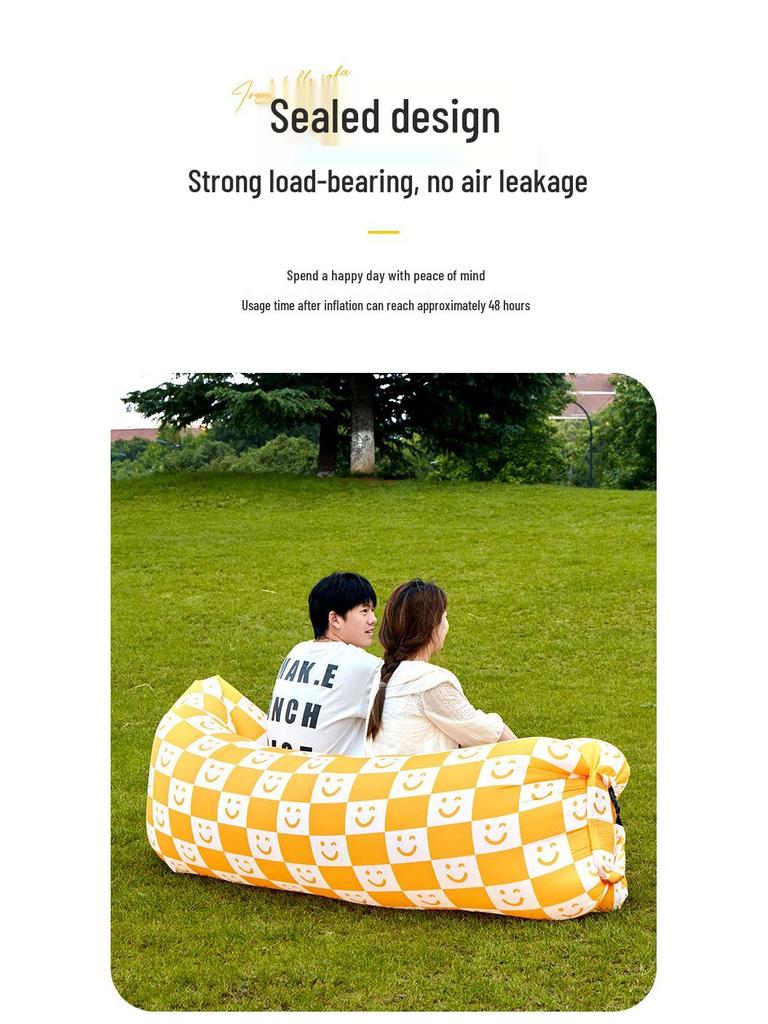 Portable Foldable Inflatable Sofa for Camping and Music Festivals - Quick Inflate In One Minute