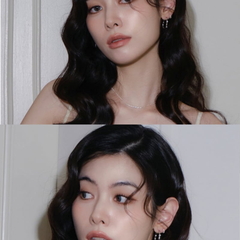 Reve Mini Layered One-touch Q Earrings