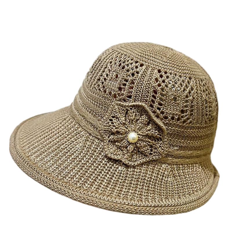 Mom's New Summer Hat, Thin and Breathable Sun Hat for Elderly Women Sun Protection Hat for Middle-Aged and Elderly People