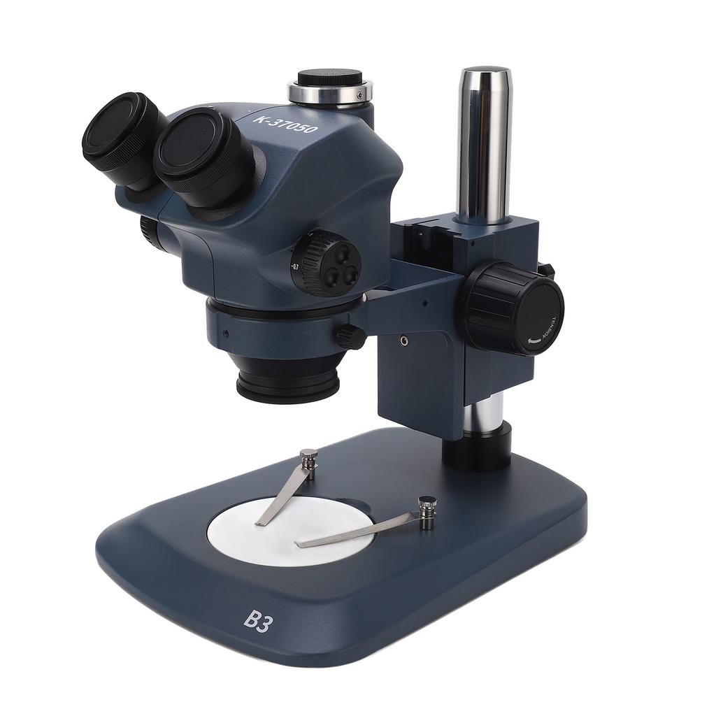 7X To 50X Trinocular Stereo Microscope Confocal WF10X22mm Eyepiece 0.5X 2X Auxiliary Objective Lens