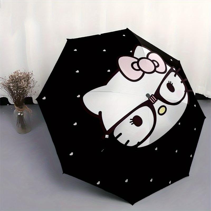 1pc Hello Kitty Glasses Starry NightUmbrella with Plastic Handle,Suitable for All Seasons Home Travel Outdoor UmbrellaSanlio212