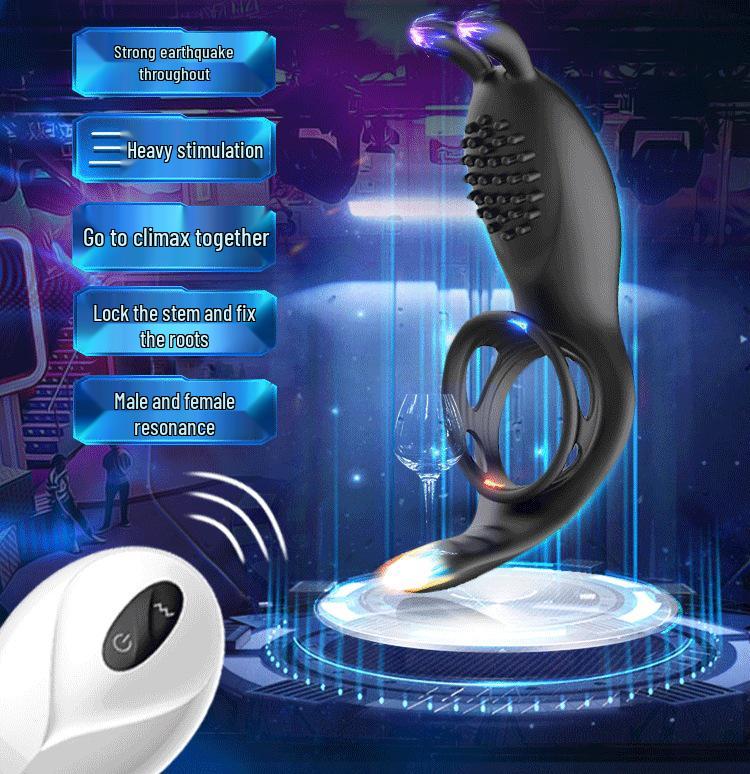 Vibrating Penis Sleeve and Cock Ring Set for Couples