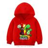 Boys Hoodie Age 4-14 Plants HD Print Zombies Thin Girls Pullover Girls Casual Wear Fall Hoodie Long Sleeve Polyester New Arrivals 2025