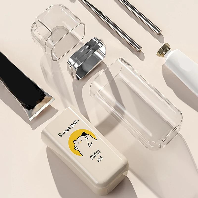 Travel Toothbrush Holder Cartoon Cute Toothbrush Cup Simple Portable Mouthwash Cup for Business Trip Home Camping