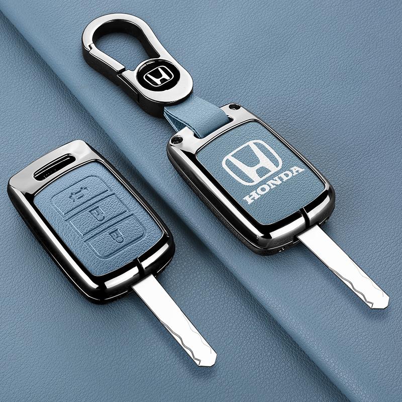 Leather Smart Key Bag Car Remote Key Case Cover Shell Protector For Honda Accord CIVIC CRV Jazz HR-V HRV 2013 2014 2015 2016 IC4