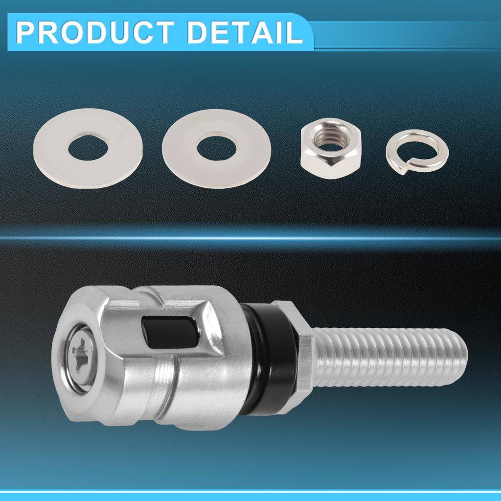 Motoforti Universal Motorcycle M6 License Plate Screws Cover Anti Theft License Plate Screw Frame Bolt Kit Aluminum Alloy