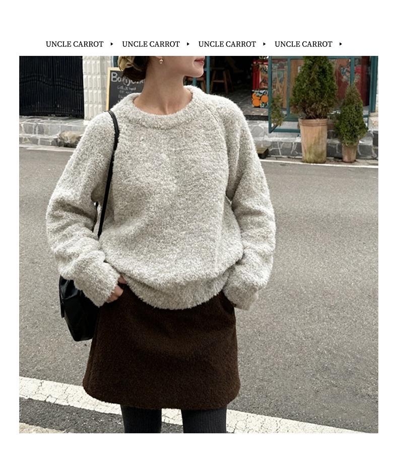 Creamy Lamb Wool A-Line High-Waisted Petite Skirt - Women's Spring 2026 Collection