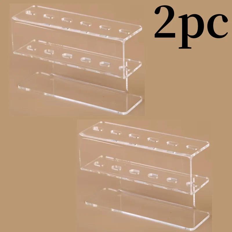 6-Hole Acrylic Tweezer Storage Rack Professional Eyelash Extension Display Stand Space Saving Tweezers Organizer Makeup Tools
