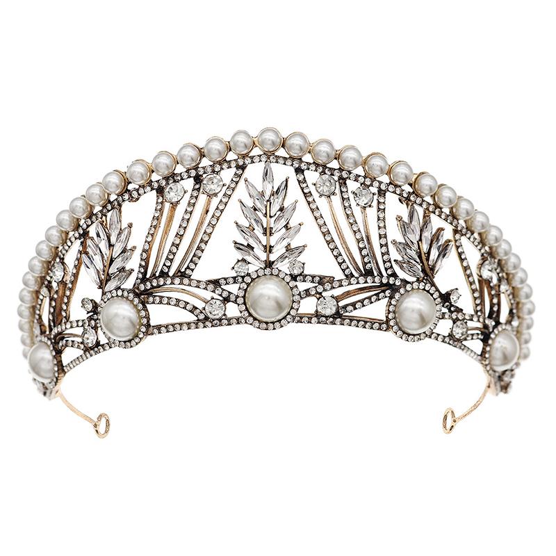 Vintage Princess Tiara Crown For Women Headwear Wedding Dress Elegant Queen Bridal Bride Crown Headband Gift Hair Jewelry