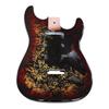 Gradient Rot-Gelber E-Gitarrenkörper: Glänzendes DIY-Modifikationszubehör