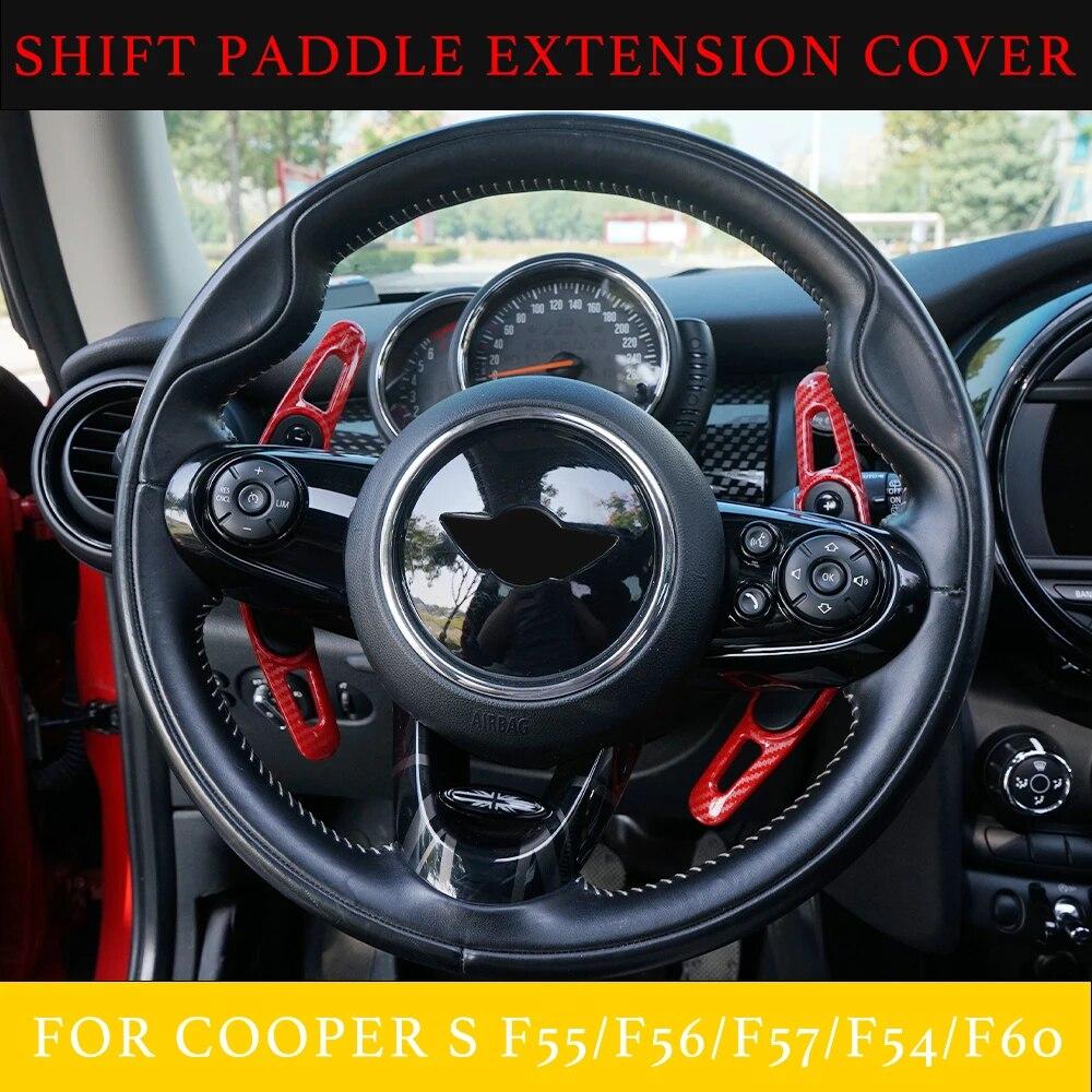 For MINI Cooper S JCW F54 F55 F56 F57 F60 Countryman Clubman Steering Wheel Shift Paddle Extension Cover Accessories