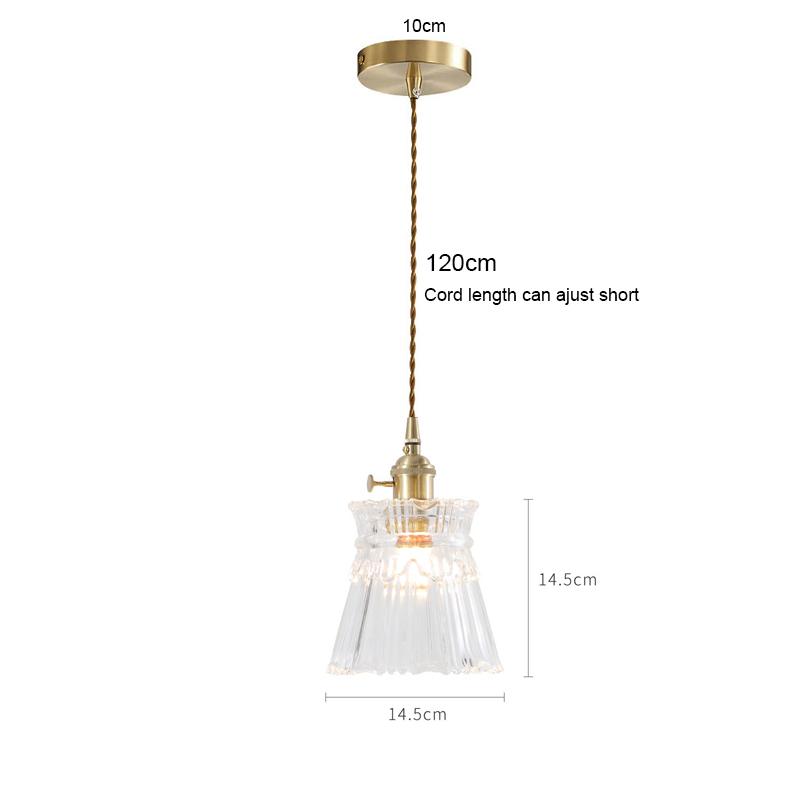 Ceiling Luminaire LED Pendant Lamp Home Decor Living Room Bedroom Kitchen Copper Glass Hanging Light Fixtures Chandelier Ceiling