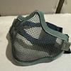 Maschera Facciale Mezza Faccia in Acciaio con Doppia Cinghia V1, Maschera Protettiva Tattica Camo per CS Airsoft Wargame Allenamento