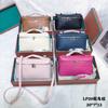 Top layer cowhide L19 ostrich pattern lunch box bag gigi same leather women's bag handbag simple shoulder crossbody bag