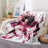 1PC Demon Slayer Print Flannel Blanket, High quality All Seasons, Home Decor, Warmth and Comfort, Perfect for Christmas Gifts