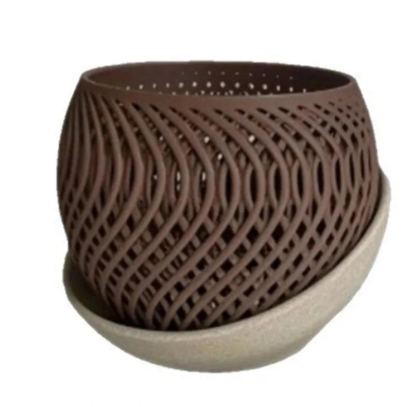 Maceta Impresión 3D Maceta Flor de Orquídea Maceta Poligonal para Suculentas Arte Minimalista Moderno Decoración Elegante para Balcón