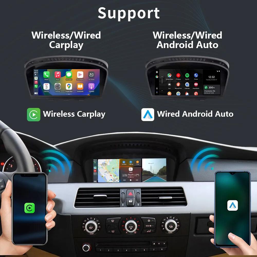 Pour BMW Série 5 E60 E61 E63 E64 E90 E91 E92 E93 CCC CIC Sans Fil CarPlay Andorid Auto Autoradio Autoradio Lecteur Multimédia