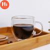 Hi Double Wall Glass Tea Cup Heat Resistant Coffee Milk Mug Transparent Water Drinking Cup