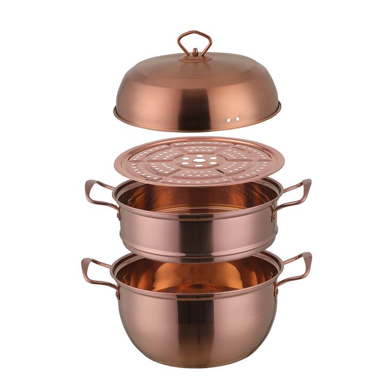 Stainless Steel Double-Layer Steamer for Mantou