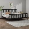 VidaXL Bed Frames Black Solid Pine Wood 200x200 Cm 3106727