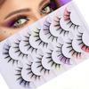 7 Pairs Colored False Eyelashes Eyelash Extension 3D Mink Lashes  Cosplay