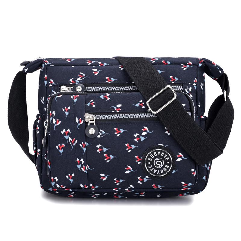 Nylon Multi-pocket Crossbody Bag for Women