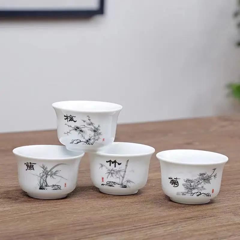 Service à thé Kung Fu en céramique, 4 pièces, accessoires, tasses et mugs, théière Yixing, service à thé, bouilloire Samovar, Gaiwan, Shu, Puer, infuseur