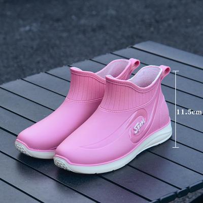 Moda kadın su geçirmez ayakkabılar kaymaz yağmur botları yeni yağmur ayakkabıları kısa kollu ayaklar Kore versiyonu dört mevsim lastik ayakkabılar
