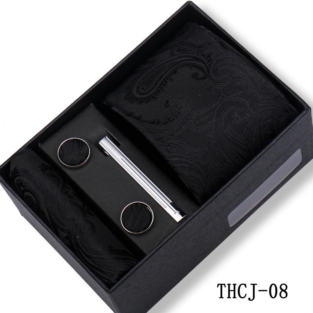 Men's 4-Piece Tie Gift Set for Business, Wedding, and Formal Wear.