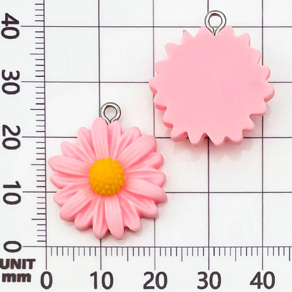 10-Color Resin Daisy Flower Charms for DIY Bracelets & Necklaces
