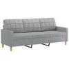 Vidaxl 4-Cz. Relaxation Set With Cushions, Light Grey, Fabric