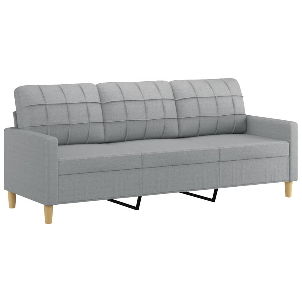 Vidaxl 4-Cz. Relaxation Set With Cushions, Light Grey, Fabric