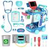 Set di Strumenti Giocattolo Simulazione Medico per Bambini per Bambine con Valigia a Rotelle per Giocare come Infermiera e Fare Iniezioni con Stetoscopio