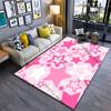 Pink and White Star Pattern Carpet Yoga Living Room Room Decor Children's Crawling Mat Doormat Area Rug Games Mat