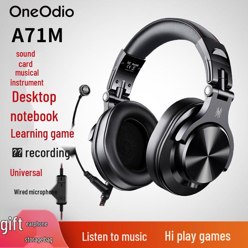 OneOdio DJ Monitoring Wired Over-Ear Headphones with Mic for Studio & Computer